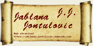 Jablana Jontulović vizit kartica